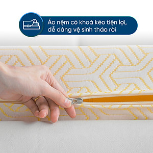 Nệm Cao Su Thiên Nhiên Latex Thuần Việt - Nâng Đỡ 7 Vùng, Thoáng Khí - Bảo Hành 15 Năm