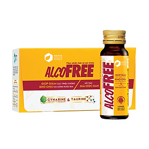 Nước uống giải rượu, thải độc gan Alcofree lốc 10 chai x 50ml