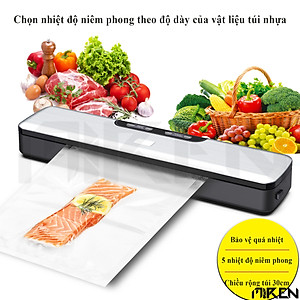 Máy Hút Chân Không Thực Phẩm Vacumm Sealer Đa Năng Hàn Miệng Túi Cao Cấp – Chế Độ Hút Khô, Ướt, Thịt & Chế Độ Hút, Seal Thủ Công Cho Thực Phẩm Rau Củ Quả. Hạt, Bột, Mềm Tùy Chọn. Hàng Chính Hãng