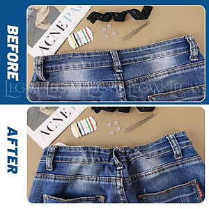 Bộ may vá thu nhỏ thắt lưng, thu hẹp eo quần jean kaki quần lưng thun kim chỉ nút dụng cụ luồn chun Legaxi