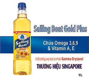 Dầu ăn Sailing Boat Gold Plus 1L giàu Omega 3,6,9 và chất chống oxy hóa [FREESHIP]