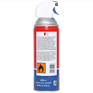 Bình Xịt Bụi Khí Nén Air Duster Vệ Sinh Máy Tính Laptop DRU - Hàng Chính Hãng