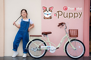Xe đạp trẻ em Thống Nhất Puppy 20inch Phù hợp với trẻ cao từ 1m20 đến 1m40