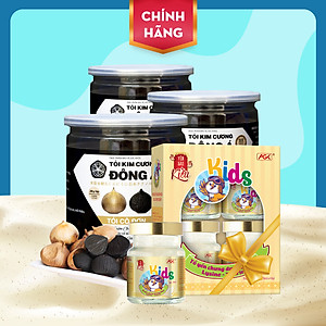 Combo 3 Hộp Tỏi Kim cương Đông Á 200g  - Tỏi đen cô đơn SX theo công nghệ Nhật Bản, hỗ trợ tốt cho sức khỏe - Kiểm nghiệm chất lượng bởi Bộ Y Tế, Intertek