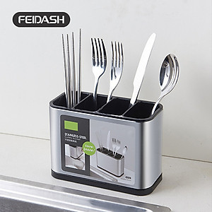 Hộp Đựng Dao Dĩa Đũa Bằng Thép Không Gỉ Cao Cấp Thương Hiệu FEIDASH 