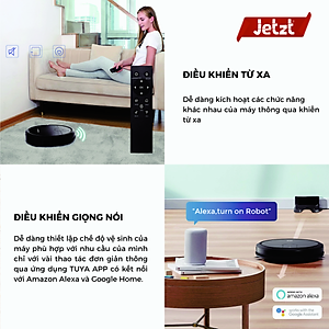 Robot hút bụi lau nhà thông minh Jetzt F12 MAX, hàng chính hãng