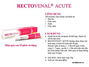 RECTOVENAL®ACUTE - Gel bôi trĩ
