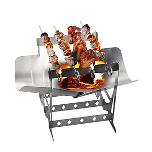 Portable Lightweight Folding Camping Stove Grill Stoves for Campfire Grill BBQ Traveling Picnic Cooking Burner