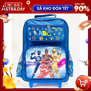 Balo cần kéo đi học cho bé trai tiểu học cấp 1 siêu nhân ABC