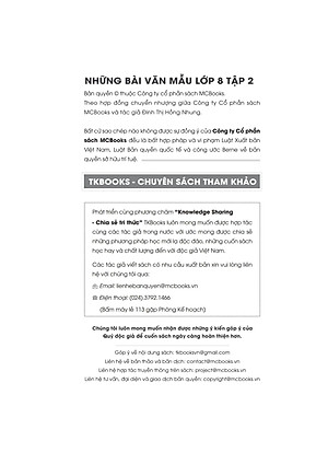 Sách Những Bài Văn Mẫu Lớp 8 (Tập 2)