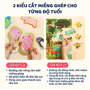 Bộ xếp hình cho bé Mideer Puzzles Level Up, Đồ chơi giáo dục trẻ em từ 1,2,3,4,5,6,7 tuổi