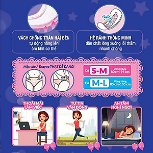Bộ 2 Diana Sensi Băng quần size M-L (5 miếng/ gói)