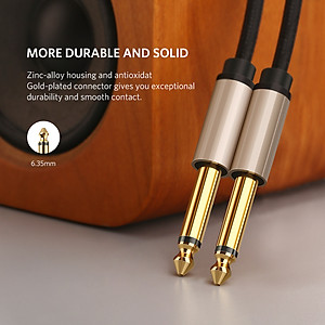 Cáp âm thanh stereo 2 đầu đực chuẩn jack 6.5mm dài 5m UGREEN AV128 40813 - Hàng chính hãng