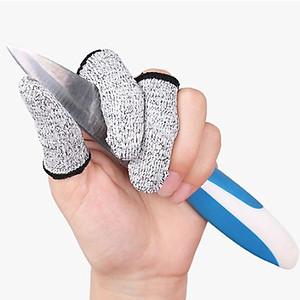 8pcs Reusable Finger Cots Cut Resistant Protection Fingertip Sleeves Caps Covers