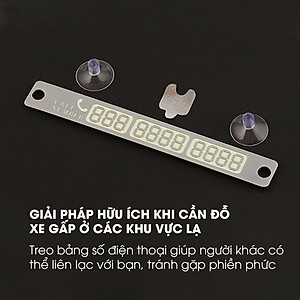 Bảng ghi số trên ô tô tự động phát sáng khi trời tối, miếng hít dính chắc chắn TÂM LUÂN Chổi lau tẩm dầu - Hàng chính hãng