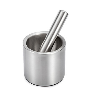Bộ Cối Chày inox 304 Thép Không gỉ 10x9.5 - 14cm, hàng cao cấp không vết hàn - bảo hành trọn đời không han gỉ - GROFA