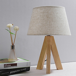 Đèn ngủ gỗ - đèn ngủ để bàn - đèn ngủ đầu giường LUKA cao cấp đã bao gồm bóng LED chuyên dụng