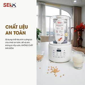 (Phiên Bản Mới) Máy Làm Sữa Hạt Đa Năng 1,5L SEKA E600 Chống Trào, Chống Ồn, 8 Chức Năng - Hàng Chính Hãng
