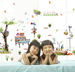 Decal dán tường vườn âm nhạc