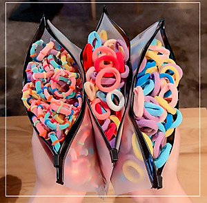 Sét 100 dây buộc tóc len cho bé gái (chọn mầu) HD24