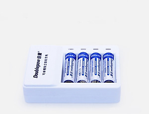 Bộ sạc tự ngắt K11 tặng kèm hộp 4 PIN SẠC AA 3000mAh