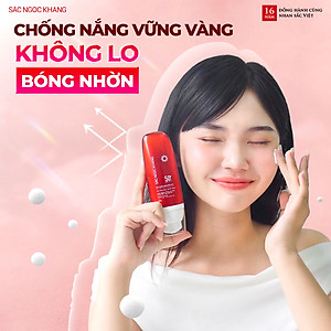 [Mới] Kem Chống Nắng Kiềm Dầu SẮC NGỌC KHANG 50g - bảo vệ toàn diện, kiểm soát bóng dầu hiệu quả