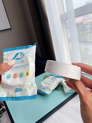 Khăn Tắm Nén Du Lịch Bằng Cotton Tiện Lợi Dùng Một Lần 70*140cm - Khăn Nén Spa - Chính Hãng
