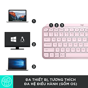 Bàn phím không dây Bluetooth Logitech MX Keys Mini - Hàng Chính Hãng