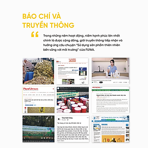 Nước ngâm rửa rau củ quả Fuwa3e 3.8L enzyme sinh học từ vỏ dứa Fuwa3e