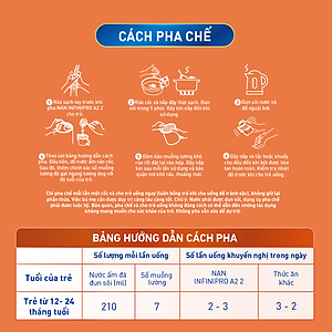 Sữa bột NAN INFINIPRO A2 2 với công thức đầu tiên chứa đạm A2, 6HMO & Lợi khuẩn kép nhập khẩu Thụy Sĩ - Hộp 800g (12 - 24 tháng)