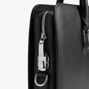 Túi Xách, Cặp Thời Trang Nam Khóa Số Cao Cấp Da Bò Mill CTS12 Đen