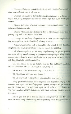 Kỹ Thuật Điều Khiển Tự Động Trong Lĩnh Vực Cơ Điện Tử - TS. Võ Như Thành chủ biên, TS. Đặng Phước Vinh