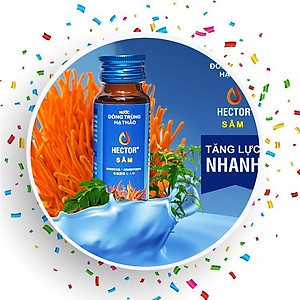Thực phẩm chức năng - Tăng lực nhanh - Đông trùng hạ thảo Hector Sâm (Combo 2 hộp 20 chai) Dạng Nước, Uống Trực Tiếp, Tăng Cường Sinh Lý Nam Nữ, Phục Hồi Sức Khỏe, Nam, Nữ, Người Lớn Tuổi Đều Dùng Được (50ml/chai)