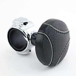 Tay Quay Trợ Lực Vô Lăng Ô Tô CIND JM-7613BS Màu Đen Chỉ Bạc