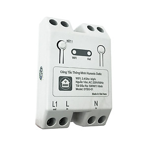 Công tắc thông minh ĐIỀU KHIỂN TỪ XA qua wifi HUNONIC DATIC 1 Kênh 500W - Cơ Điện Shop
