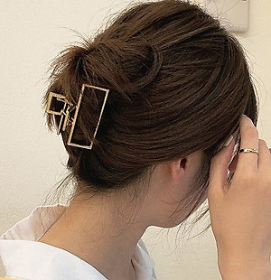 Kẹp tóc kim loại hình chữ nhật