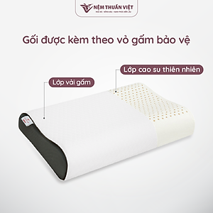 Gối Nằm Cao Su Thuần Việt - Thiết Kế Lượn Sóng, Êm Ái, Giảm Đau Gáy Cổ