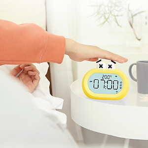 Digital Alarm Clock Indoor Temperature Snooze for Travel Bedside Decor