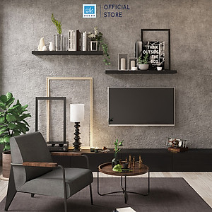 Kệ Gỗ Trang Trí Treo Tường Bề Rộng 15cm, Gỗ Dày 2,5cm Chống Ẩm Thương Hiệu SIB Decor KT004