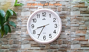 Đồng hồ Treo Tường Cao cấp KIM TRÔI EASTAR Tròn 31cm - Số Nổi 3D - Tặng Pin Maxell - BH 1 Năm