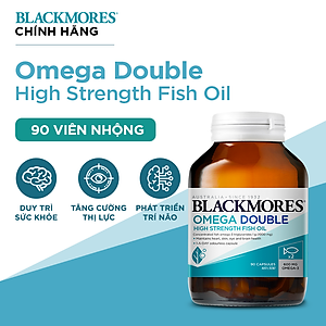 Viên Uống Dầu Cá Bổ Sung Omega Hỗ Trợ Cho Tim, Mắt và Da Blackmores Double Omega High Strength Lọ 90 Viên