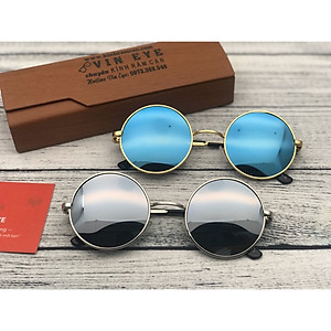 Kính Gương Mát Tròn Thầy Bói Thời Trang Nam Nữ Unisex