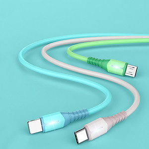 Dây cáp sạc nhanh 3 đầu 66W - eXtreme DS5101 cáp sạc 3 cổng 6A type C Android, Light.ning IP dây sạc chống đứt - Hàng chính hãng