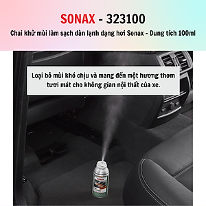 Chai khử mùi làm sạch dàn lạnh dạng hơi Sonax Car A/C Cleaner 100ml 323100
