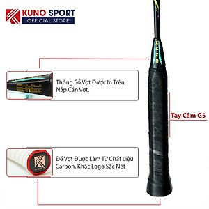 Vợt Cầu Lông 4U KUNO Speed K502 Carbon Chính Hãng, Chuyên Tấn Công Phiên Bản Nâng Cấp Mới, Được Lựa Chọn Mức Căng 1 Cây