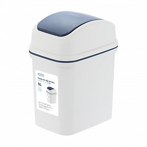 Thùng Rác Nắp Lật Hiro 5L Xuất Khẩu Thị Trường Nhật - Kháng Khuẩn Khử Mùi Phù Hợp Văn Phòng, Gia Đình