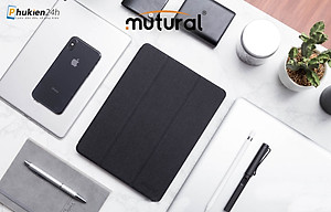 Bao da Ipad 10.2 (Thế hệ 7 – 2019) hiệu Mutural _ Màu đen_ Hàng nhập khẩu