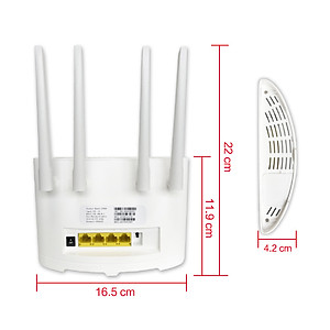 Bộ phát wifi từ sim 4G Pixlink CPE T901 Pro , router wifi 4 râu tốc độ cao  300Mbps, phủ sóng rộng, tích hợp 4 cổng WAN/LAN tiện dụng, phù hợp với tất cả các loại sim ở VN - Hàng Chính Hãng / Hàng Nhập Khẩu