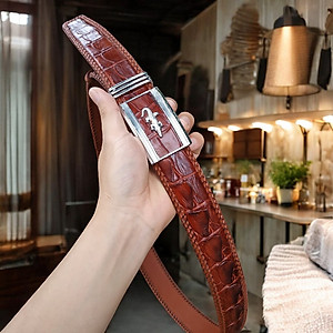 Dây Nịt Nam Cá Sấu Liền Nguyên Tấm Bản Rộng 4cm. Dây Được Đan Viền Thủ Công Rất Đẹp