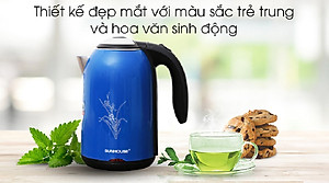 Bình Ấm Siêu Tốc Điện Inox 2 Lớp Sunhouse SHD1382 - Màu Ngẫu Nhiên - Chính Hãng